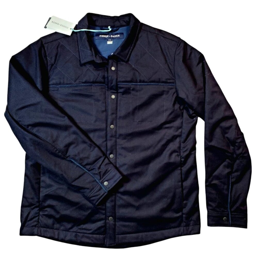 NEW Fisher + Baker Birmingham CPO Jacket Men's XL Navy Blue Dark $325 Retail